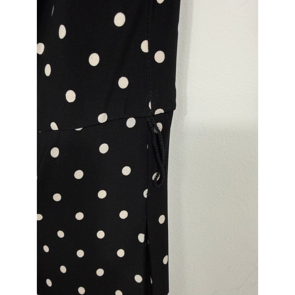 Lauren Ralph Lauren Polka Dot Wide Leg Jumpsuit Black White Sz 2 short sleeve - Picture 12 of 16